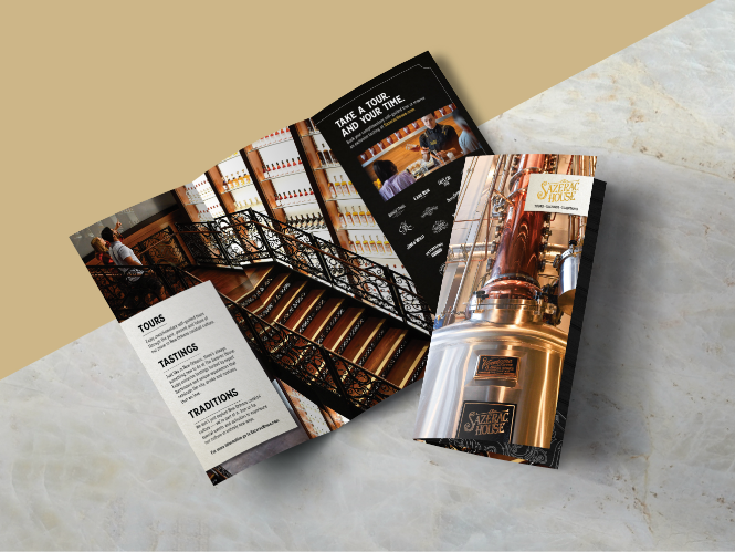 open and closed brochure about sazerac house